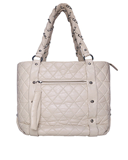 Chanel Studded CC's Twisted Chain Tote, Lambskin, Ivory, 10935181 (2005-06